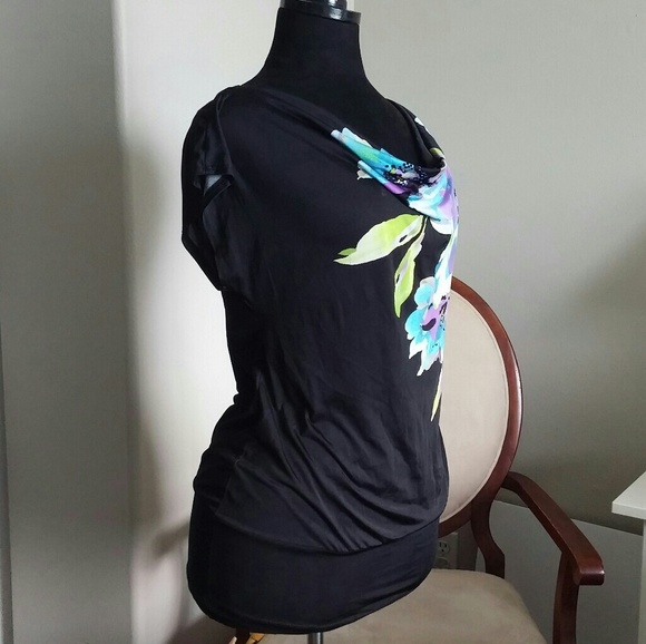 Black Floral Blouse - Picture 3 of 6